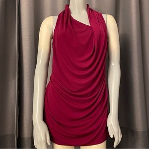 Gorgeous deep red Calvin Klein drapey top in like new condition. Size M